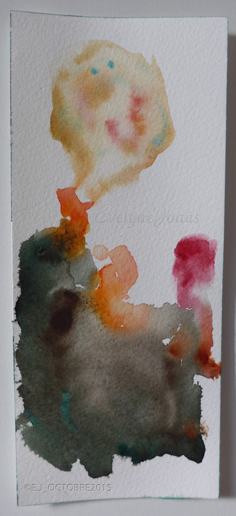 aquarelle, papier Sennelier, 300gr, 24,5/10,5cm, grain fin, 100% coton