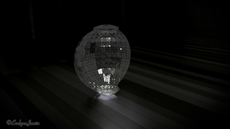 1/2_Sphère_Diamond, utilisée pour l'animation - vidéo 3D